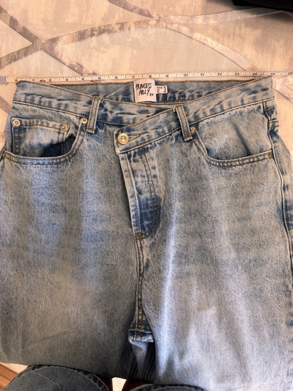 Princess Polly Light Blue High-Rise Mom Jeans